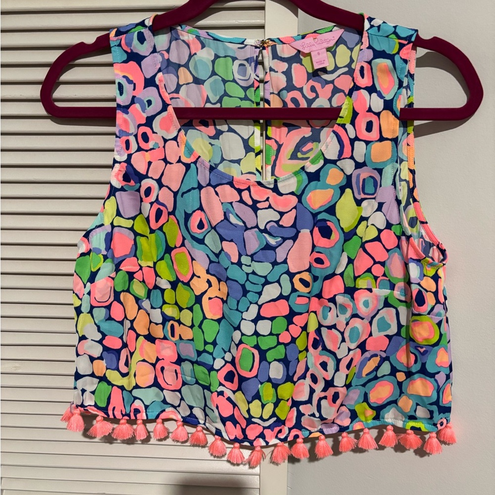 Lilly Pulitzer Multicolor Abstract Blouse
